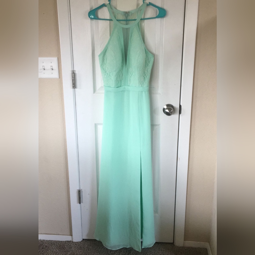 Azazie: Rona dress, Size A6, Dusty Sage